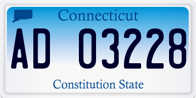 CT license plate AD03228