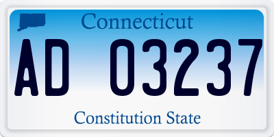 CT license plate AD03237