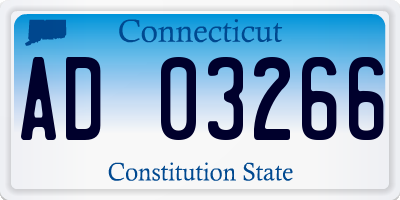 CT license plate AD03266