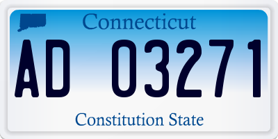 CT license plate AD03271