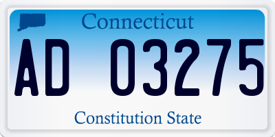 CT license plate AD03275