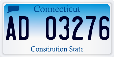 CT license plate AD03276