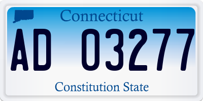 CT license plate AD03277