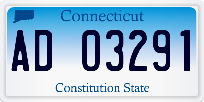 CT license plate AD03291