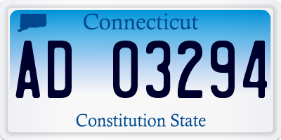 CT license plate AD03294