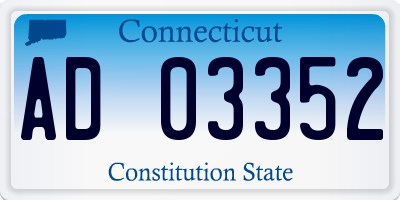 CT license plate AD03352