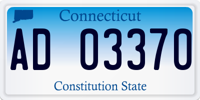 CT license plate AD03370