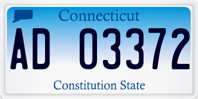 CT license plate AD03372