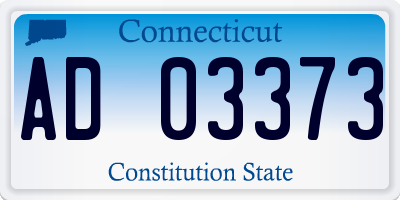CT license plate AD03373