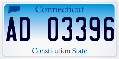 CT license plate AD03396