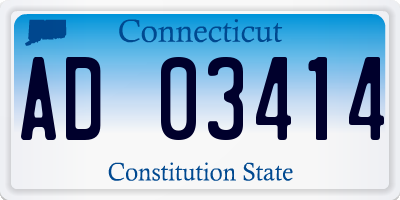 CT license plate AD03414