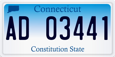 CT license plate AD03441