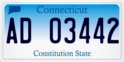 CT license plate AD03442