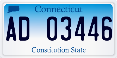CT license plate AD03446