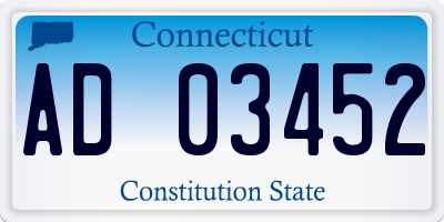 CT license plate AD03452