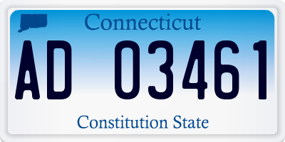CT license plate AD03461