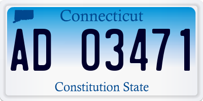 CT license plate AD03471