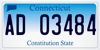 CT license plate AD03484