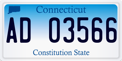 CT license plate AD03566