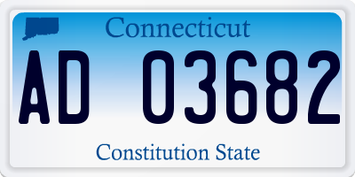 CT license plate AD03682