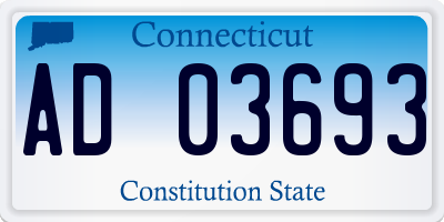 CT license plate AD03693