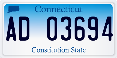 CT license plate AD03694