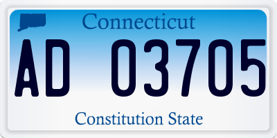CT license plate AD03705