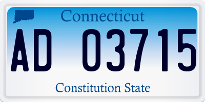 CT license plate AD03715