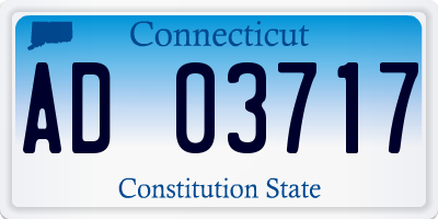 CT license plate AD03717