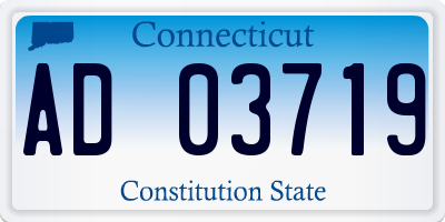 CT license plate AD03719