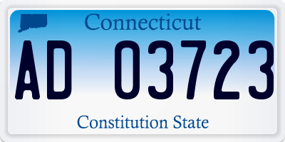 CT license plate AD03723