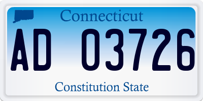 CT license plate AD03726