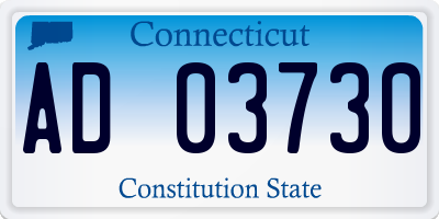 CT license plate AD03730