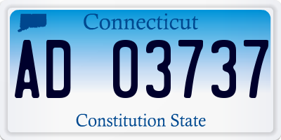 CT license plate AD03737