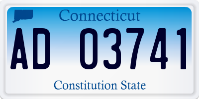 CT license plate AD03741