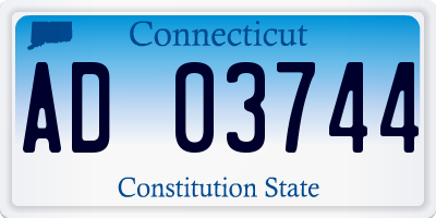 CT license plate AD03744