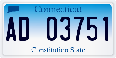 CT license plate AD03751