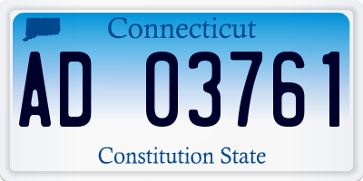 CT license plate AD03761