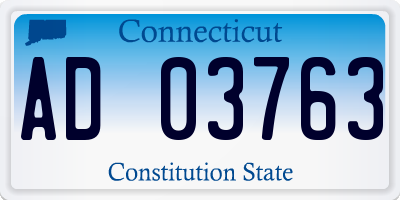 CT license plate AD03763
