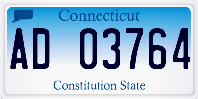 CT license plate AD03764