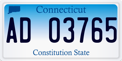 CT license plate AD03765