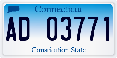 CT license plate AD03771