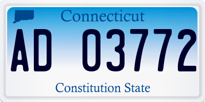 CT license plate AD03772