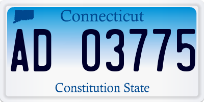 CT license plate AD03775