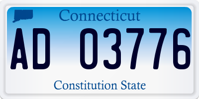 CT license plate AD03776