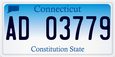 CT license plate AD03779