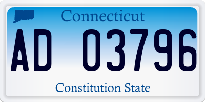CT license plate AD03796