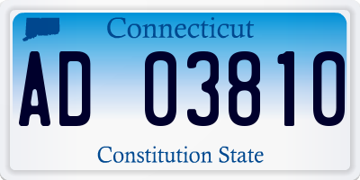 CT license plate AD03810