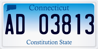 CT license plate AD03813