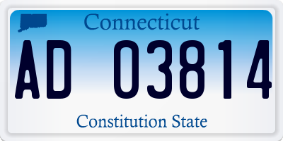 CT license plate AD03814